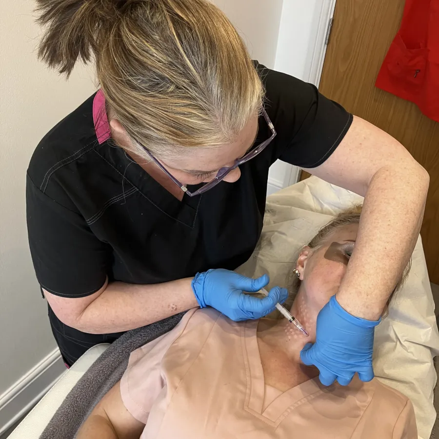 skin booster injection on client